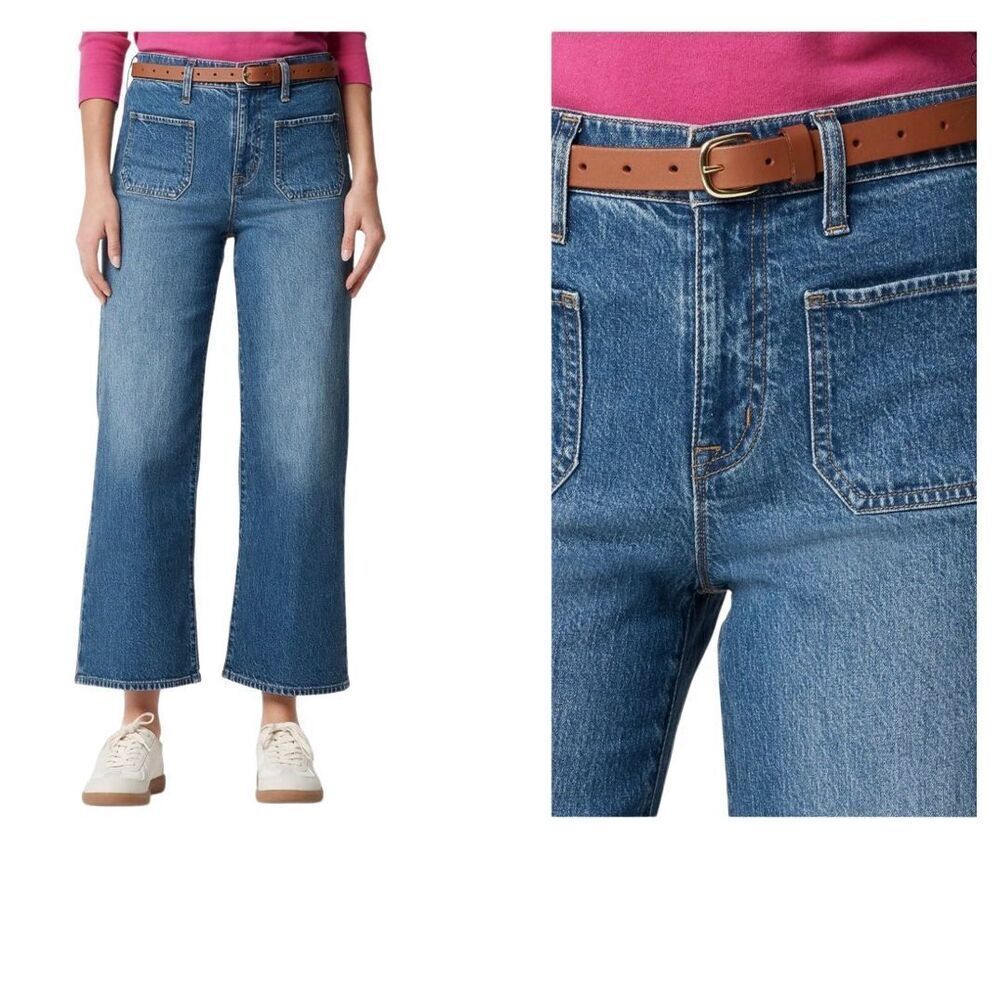 J Crew Curvy Full Length Wide Leg Patch Pocket Jeans,  Size 31, 8/10. NWT.